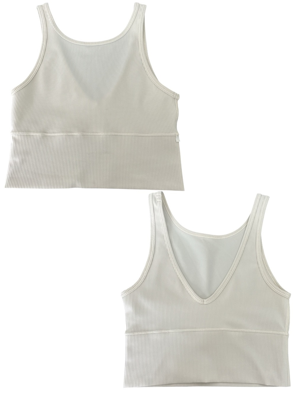 Lululemon Ribbed Tank Crop Top - Cream Women's Intimates Sz/ M